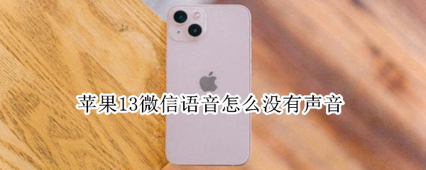 苹果13微信语音怎么没有声音 苹果13微信语音怎么没有声音呢