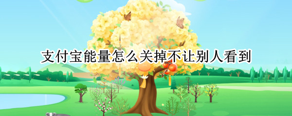 支付宝能量怎么关掉不让别人看到（支付宝怎么看不到别人的能量了）