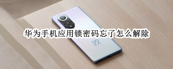 华为手机应用锁密码忘了怎么解除（华为手机应用锁密码忘了怎么解除不了）