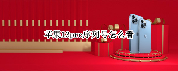 苹果13pro序列号怎么看 苹果13pro序列号怎么看生产日期