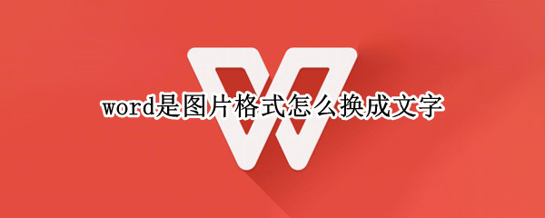 word是图片格式怎么换成文字（word图片怎么转换成文字格式）