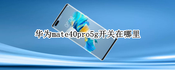 华为mate40pro5g开关在哪里 华为mate30pro5g开关在哪里