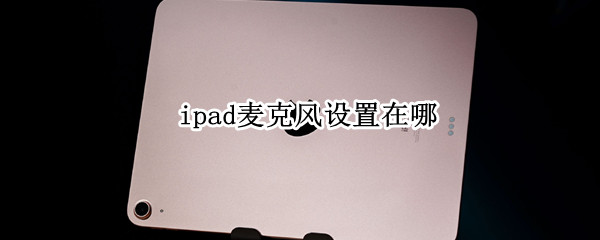 ipad麦克风设置在哪 苹果ipad麦克风调节在哪里设置