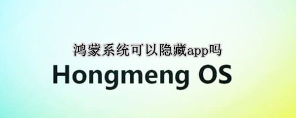 鸿蒙系统可以隐藏app吗（鸿蒙系统可以隐藏app吗苹果）