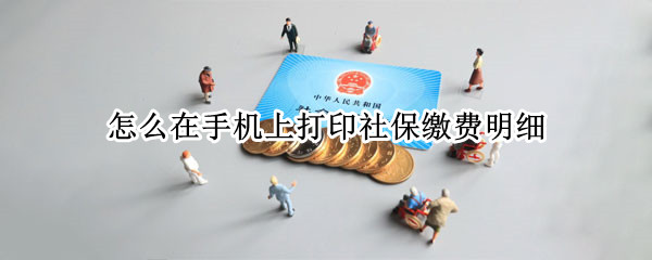 怎么在手机上打印社保缴费明细 手机可以打印社保缴费明细吗