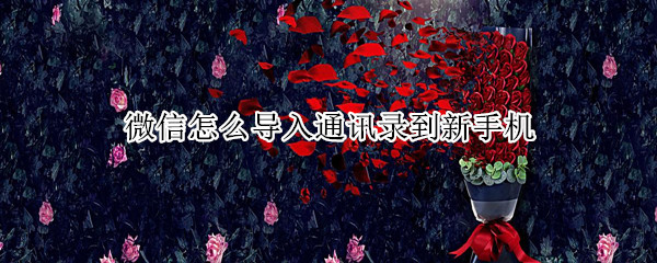 微信怎么导入通讯录到新手机 微信手机通讯录怎么导入到新手机