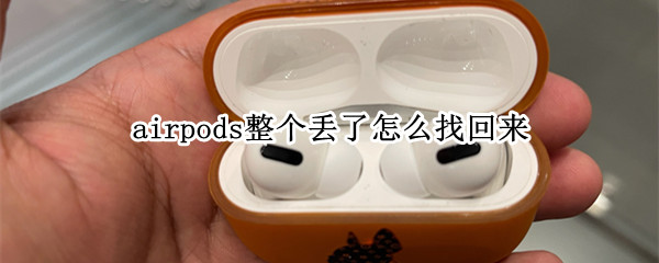 airpods整个丢了怎么找回来（airpods整个丢了怎么找回来没有绑定过查找）