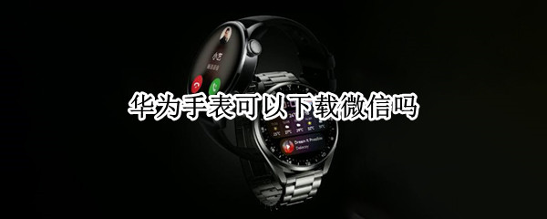 华为手表可以下载微信吗（华为手表电话可以下载微信吗）