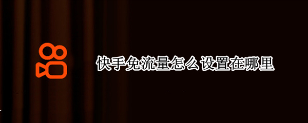 快手免流量怎么设置在哪里 快手免流量怎么设置在哪里查看