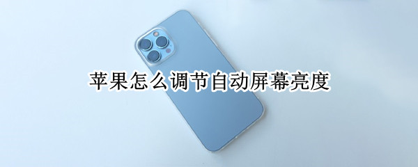 苹果怎么调节自动屏幕亮度（苹果怎样调节屏幕自动亮度）