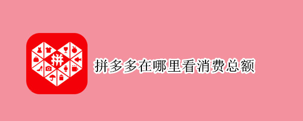 拼多多在哪里看消费总额 拼多多在哪里看消费总额苹果