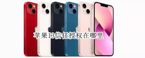 苹果13信任授权在哪里 苹果信任授权在哪里关闭