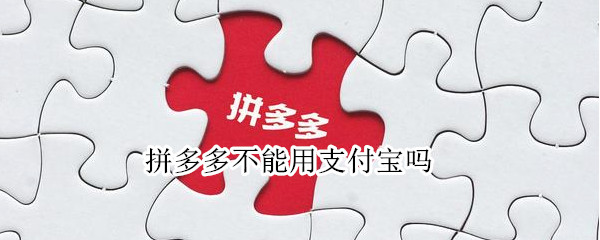 拼多多不能用支付宝吗 拼多多不能用支付宝吗怎么办