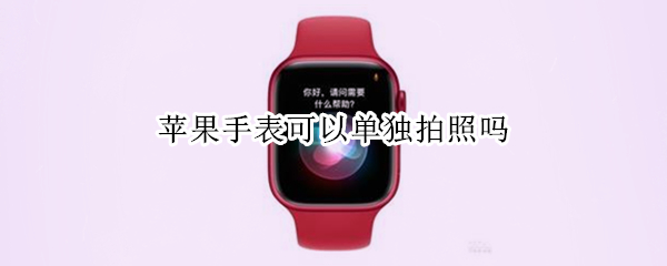 苹果手表可以单独拍照吗（苹果手表可以独立拍照吗）