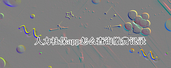 人力社保app怎么查询缴费记录（app如何查社保缴费记录查询）