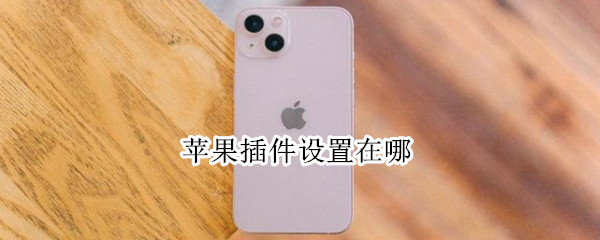 苹果插件设置在哪（苹果插件设置在哪里找）