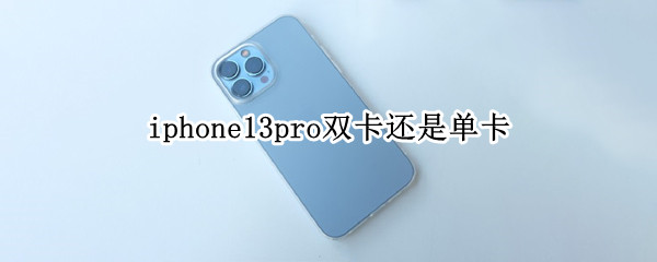 iphone13pro双卡还是单卡（iPhone13pro是不是双卡）