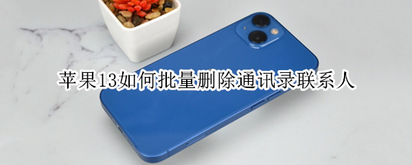 苹果13如何批量删除通讯录联系人（苹果13如何批量删除通讯录联系人和短信）