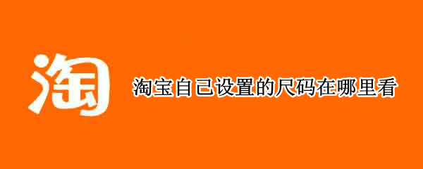 淘宝自己设置的尺码在哪里看 淘宝自己设置的尺码在哪里看的