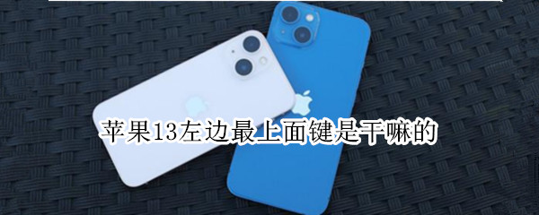 苹果13左边最上面键是干嘛的（苹果13左边按键）