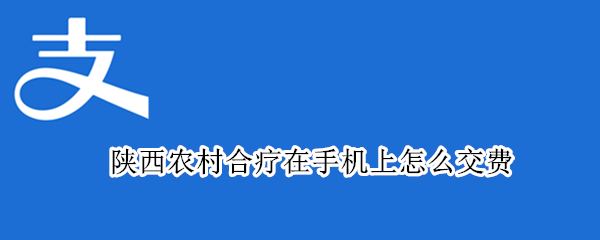 陕西农村合疗在手机上怎么交费（陕西省合疗怎么用手机交费）