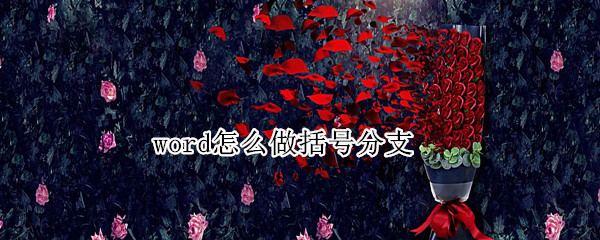word怎么做括号分支（word怎么做分类大括号）