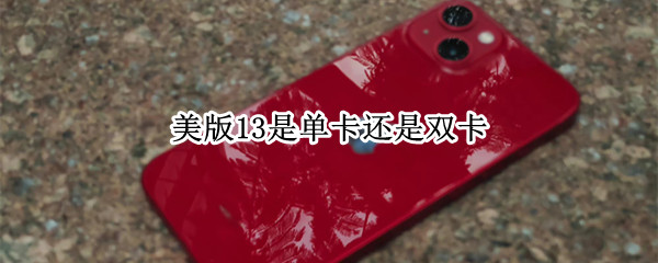 美版13是单卡还是双卡（美版11是双卡还是单卡）