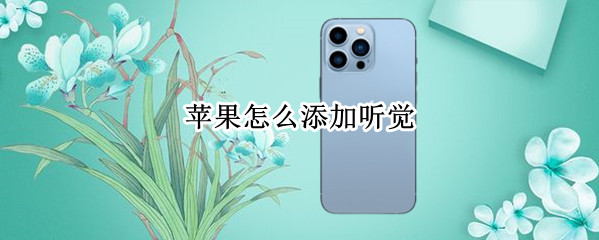 苹果怎么添加听觉（苹果怎么添加听觉设置）
