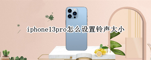 iphone13pro怎么设置铃声大小（iphone13pro如何设置铃声）