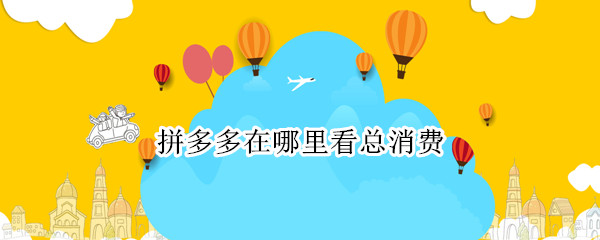 拼多多在哪里看总消费 拼多多在哪里看总消费多少钱