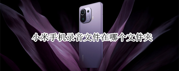小米手机录音文件在哪个文件夹 小米手机录音文件在哪个文件夹里
