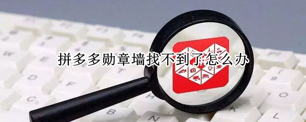 拼多多勋章墙找不到了怎么办（拼多多勋章墙不见了）