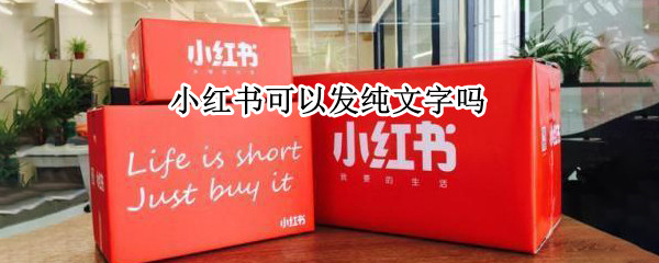 小红书可以发纯文字吗（小红书能发纯文字吗）