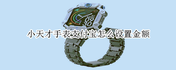 小天才手表支付宝怎么设置金额 小天才手表怎么设置支付功能