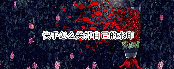 快手怎么关掉自己的水印（快手怎么关掉自己的水印苹果手机）