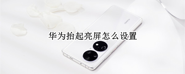 华为抬起亮屏怎么设置（华为抬起亮屏怎么设置方法）