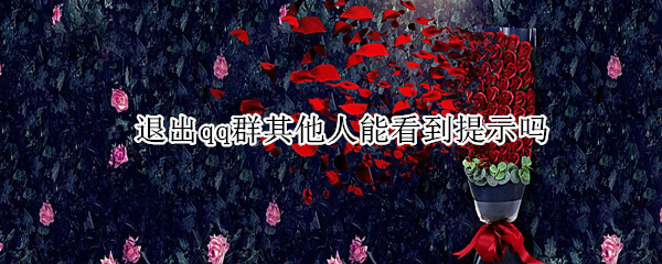 退出qq群其他人能看到提示吗（退出qq群谁能看见）