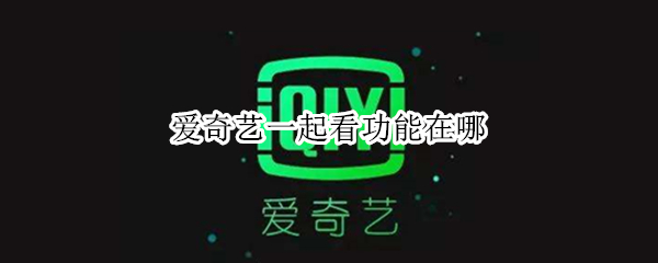 爱奇艺一起看功能在哪（爱奇艺一起看功能在哪电脑打开）