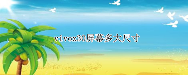 vivox30屏幕多大尺寸 vivox30屏幕参数