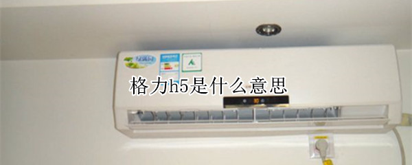 格力h5是什么意思 格力h5是什么意思啊