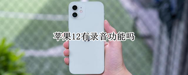 苹果12有录音功能吗（苹果12可以通过录音吗）
