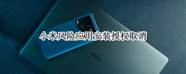 小米风险应用安装授权取消（小米风险应用安装授权取消方法）