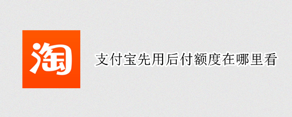 支付宝先用后付额度在哪里看（淘宝先用后付的额度在哪看）