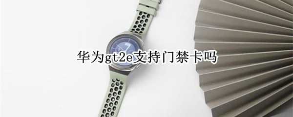 华为gt2e支持门禁卡吗 华为gt2e能添加门禁卡吗