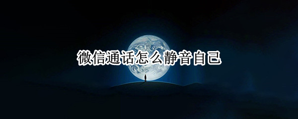 微信通话怎么静音自己（微信语音通话怎么静音自己的声音）