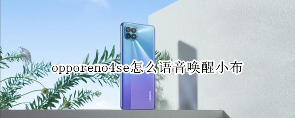 opporeno4se怎么语音唤醒小布 opporeno4se可以语音召唤小布吗