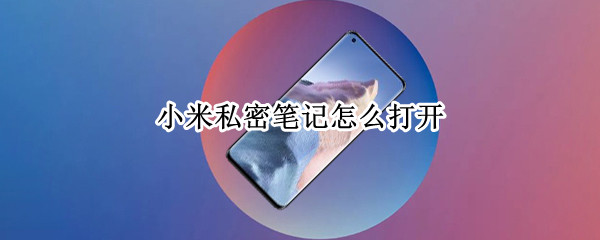 小米私密笔记怎么打开 小米私密笔记怎么打开图片