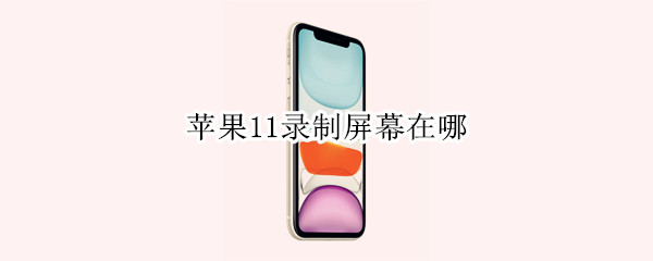 苹果11录制屏幕在哪（苹果11录制屏幕在哪里打开）