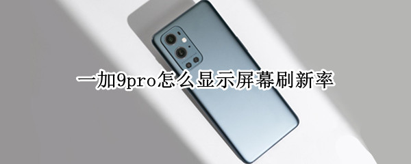 一加9pro怎么显示屏幕刷新率 一加9pro屏幕刷新率怎么设置