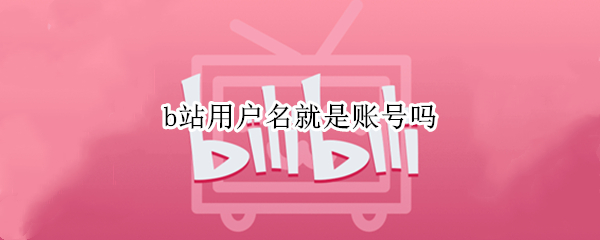 b站用户名就是账号吗 B站用户名
